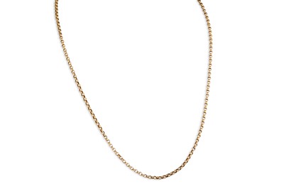 Lot 240 - A 9CT YELLOW GOLD VINTAGE BELCHER LINK NECK...