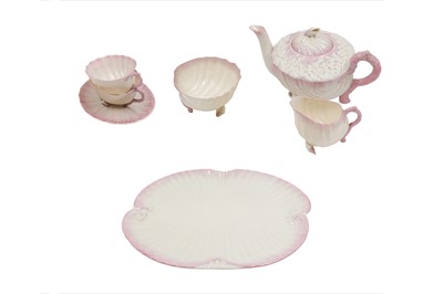 Lot 552 - AN EDWARDIAN IRISH BELLEEK (PART) NEPTUNE...