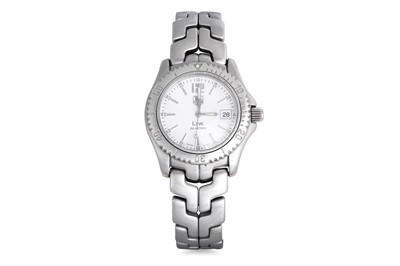 Lot 393 - A TAG HEUER LINK WRIST WATCH, date, bracelet...