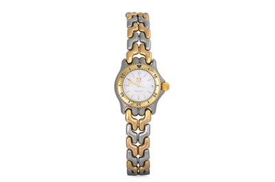 Lot 400 - A LADY'S TAG HEUER BI-METAL WRIST WATCH, date...