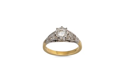 Lot 77 - A DIAMOND VINTAGE STYLE DRESS RING, the modern...