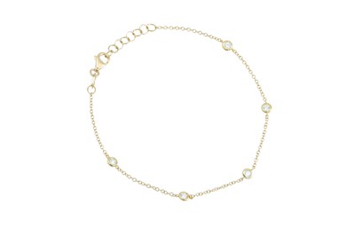 Lot 322 - A DIAMOND SET BRACELET, the brilliant cut...