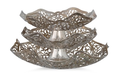 Lot 347 - A MODERN IRISH SILVER BON BON DISH, By Alright...