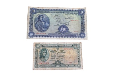 Lot 450 - A PAIR OF 1930s LAVERY IRISH BANKNOTES,...