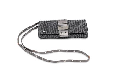 Lot 578 - A DIOR CROSS BODY FABRIC HANDBAG, leather...