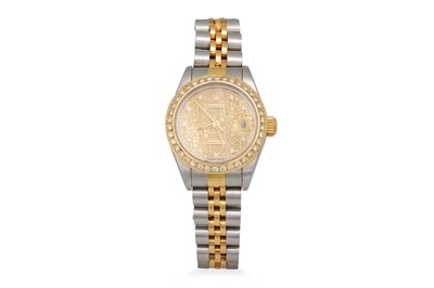 Lot 507 - A LADY'S BI-METAL ROLEX WRISTWATCH, oyster...