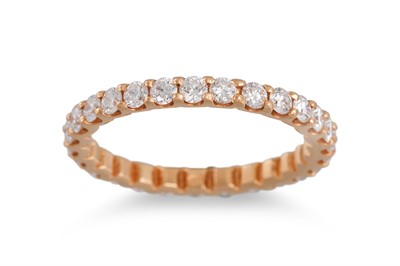 Lot 222 - A DIAMOND FULL ETERNITY RING, the round...