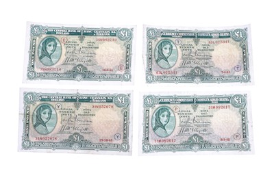 Lot 456 - A VERY FINE SET OF 4 X £1 1940s ETO WARCODE...