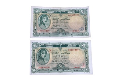 Lot 458 - A GOOD VERY FINE PAIR OF 2 x £1 1943/44 ETO...