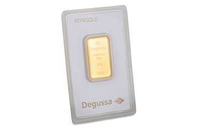 Lot 513 - A FINE GOLD INGOT (Degussa fine gold 999,9)...