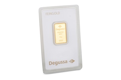 Lot 514 - A FINE GOLD INGOT (Degussa fine gold 999,9)...