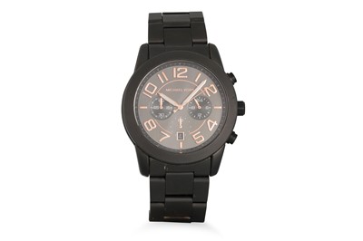 Lot 126 - A GENT'S MICHAEL KORS STAINLESS STEEL...