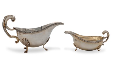 Lot 532 - A PAIR OF MODERN IRISH CELTIC DESIGN SAUCE...