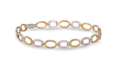 Lot 188 - A DIAMOND SET BRACELET, mounted in 9ct gold, 7 g.