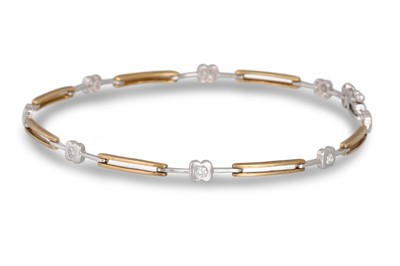 Lot 189 - A DIAMOND SET BRACELET, mounted in 9ct gold, 7g.