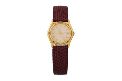 Lot 519 - A LADY'S EBEL 18CT GOLD WRISTWATCH, champagne...