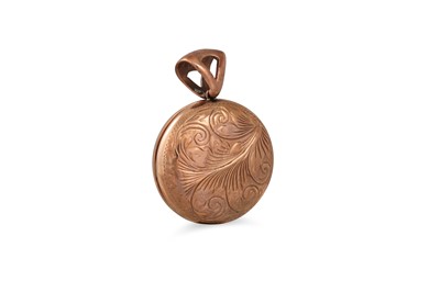 Lot 5 - A VINTAGE 9CT ROSE GOLD STONE SET PHOTO LOCKET,...