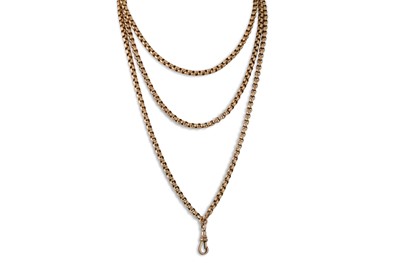 Lot 6 - A VINTAGE 9CT YELLOW GOLD BELCHER LINK MUFF...