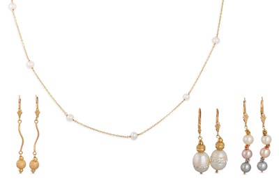 Lot 135 - A COLLECTION OF 14CT GOLD JEWELLERY, 10 g