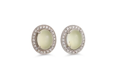Lot 145 - A PAIR OF DIAMOND AND GEM SET EARRINGS,...