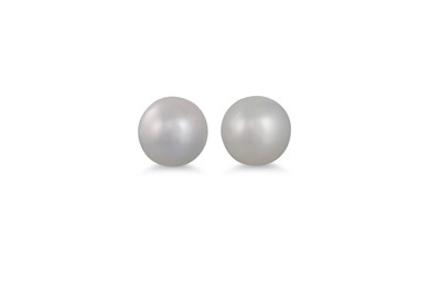 Lot 389 - A PAIR OF SALT WATER CULTURED PEARL EARRINGS,...