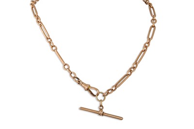 Lot 497 - A 9CT GOLD ALBERT CHAIN, 25 g