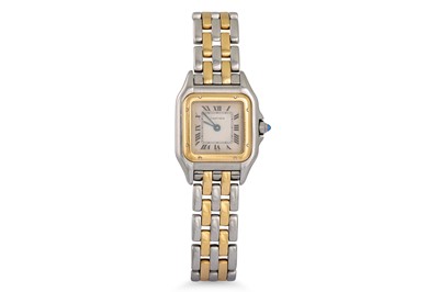 Lot 498 - A LADY'S BI-METAL CARTIER PANTHER WRIST WATCH,...