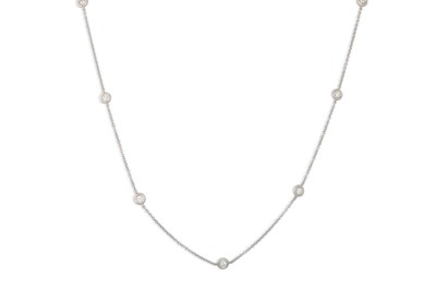 Lot 167 - A DIAMOND CHAIN, the brilliant cut diamonds...