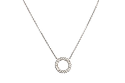 Lot 170 - A CIRCULAR DIAMOND PENDANT, the brilliant cut...