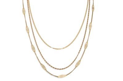 Lot 16 - VARIOUS GOLD CHAINS, etc (12 g)