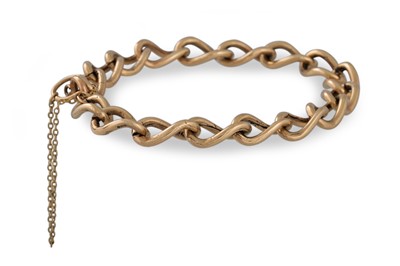 Lot 249 - A 9CT GOLD CURB LINK BRACELET, 17.8 g. 8”/20 cm