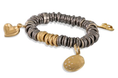 Lot 343 - A LINKS OF LONDON, with three gold charms...