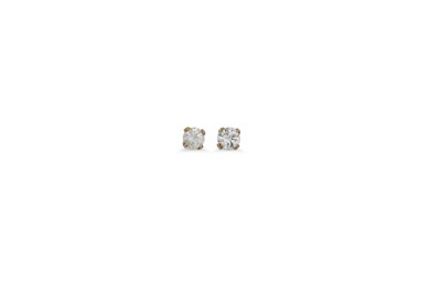 Lot 24 - A PAIR OF DIAMOND STUD EARRINGS, mounted in...