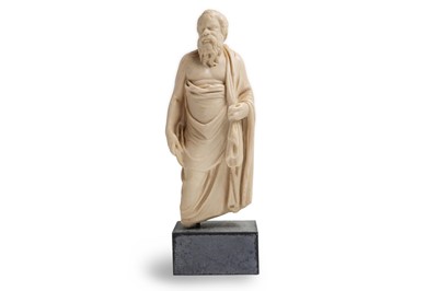 Lot 605 - A RESIN MODEL OF A GREEK PHILOSOPHER, 32cm...
