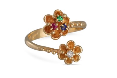 Lot 277 - A DIAMOND, RUBY, EMERALD & SAPPHIRE RING, of...