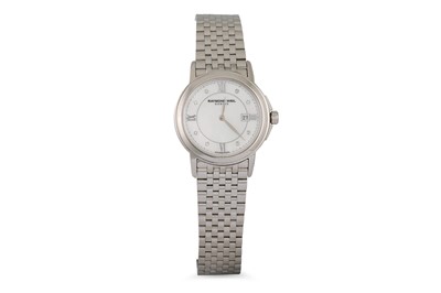 Lot 511 - A RAYMOND WEIL MOTHER OF PEARL DIAMOND SET...