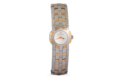 Lot 512 - A MAURICE LE CROIX BI-METAL WRIST WATCH, box