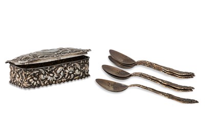 Lot 530 - A SET OF SIX 20th CENTURY STERLING SILVER...