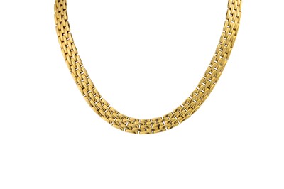Lot 177 - A VINTAGE 18CT GOLD MAUBOUSSIN BRICK LINK NECK...