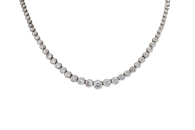 Lot 178 - A GRADUATED DIAMOND RIVIERA NECKLACE, the...