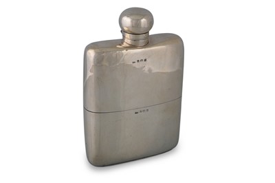 Lot 546 - AN EDWARDIAN SILVER SPIRIT FLASK, Birmingham...