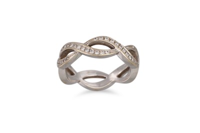 Lot 89 - A DIAMOND ETERNITY RING, of twist design,...