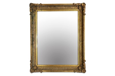 Lot 524 - A VERY LARGE FRAMED GILT & GESSO BEVELLED...