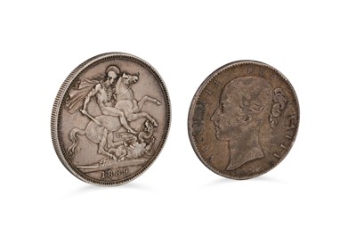 Lot 446 - A PAIR OF VICTORIAN SILVER CROWNS, English...