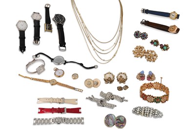 Lot 58 - A COLLECTION OF COSTUME JEWELLERY, and watches