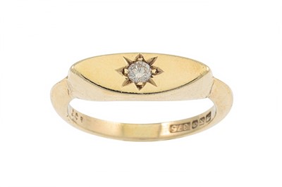 Lot 271 - A 9CT GOLD DIAMOND SET BAND