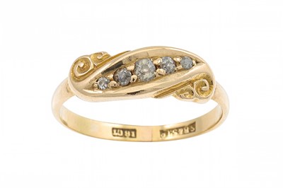 Lot 272 - A 9CT GOLD SET BAND