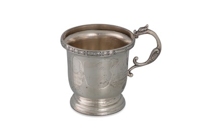 Lot 514 - A MODERN IRISH SILVER CHRISTENING MUG, Celtic...