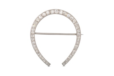 Lot 384 - AN ANTIQUE DIAMOND BROOCH, modelled as a horse...