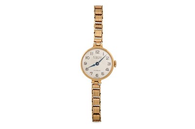 Lot 127 - A LADY'S 9CT GOLD WATCH, gold bracelet strap,...